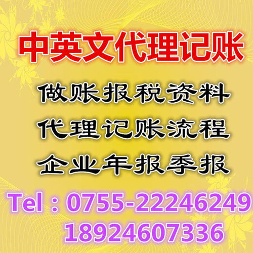 中英文报表代理记账报税全流程指南
